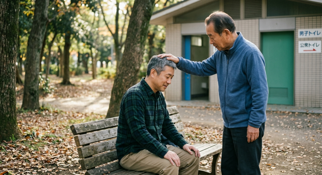 40代偽装？の52歳おじさまと、愛のクシャ髪撫べ