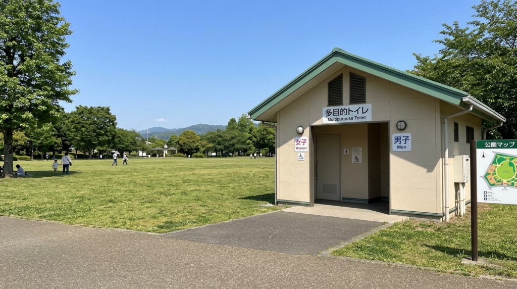 愛名緑地のトイレで、豪快に飲み干して
