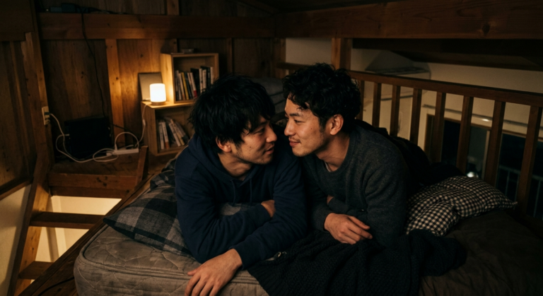 番田のロフトで全裸騎乗位。冷めきった中出し