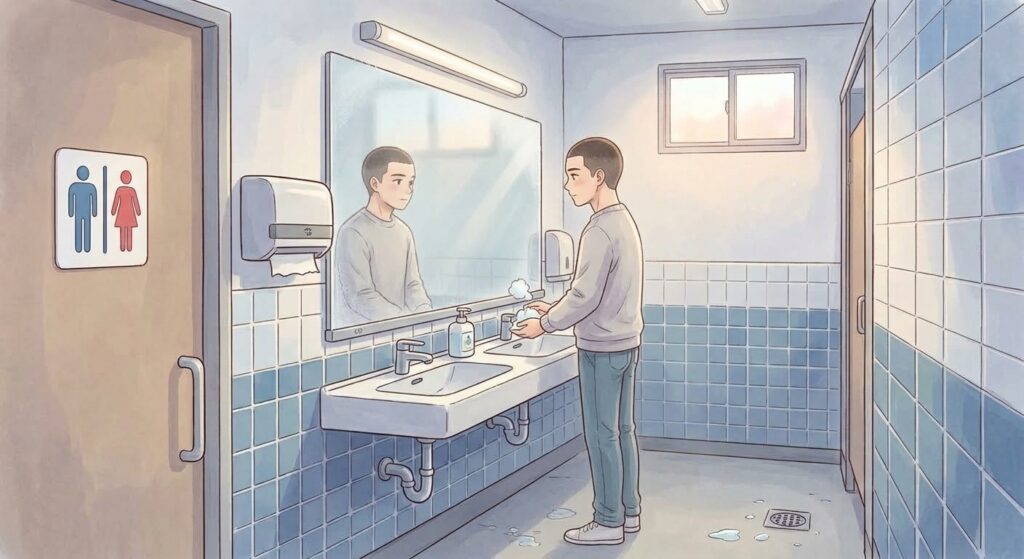 2026.10「釣りかよ…」からの急展開。目隠しウケで挑んだ暗闇トイレのリアル体験談a.